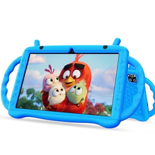 Semeakoko Tablette Enfants 10 Pouces, Tablette Android 14 Octa-Core 2,0 GHz, 10 Go RAM 64 Go ROM (TF 1 to), 6000 mAh, WiFi, Bluetooth, Double Caméra, Contrôle Parental, APP éducation Enfants (Bleu)