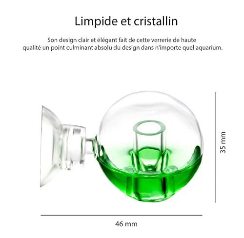 Q-Grow Moniteur Indicateur de contrôle avec Test d'endurance au CO2 en Goutte pour Aquarium d'eau Douce - Ball