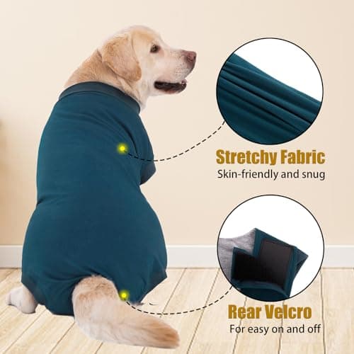 Axcimond Combinaison de Recuperation Chien Body Chien Post Operatoire Protection Chien Body Chirurgical Chien Body pour Chien Femelle Male après Stérilisation Alternative au Collerette Chien Operation