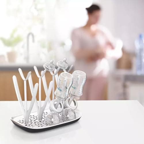Philips Avent Egouttoir design pour 8 Biberons Noir et Blanc (Modèle SCF149/00)