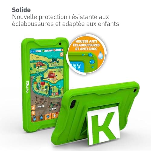 KURIO - La Tablette 7 Pouces Gulli 32Go pour Enfants - Android 13 - Contrôle Parental Personnalisable & navigateur sécurisé - Vidéos héros Gulli + 100 apps & Jeux éducatifs pré-chargés
