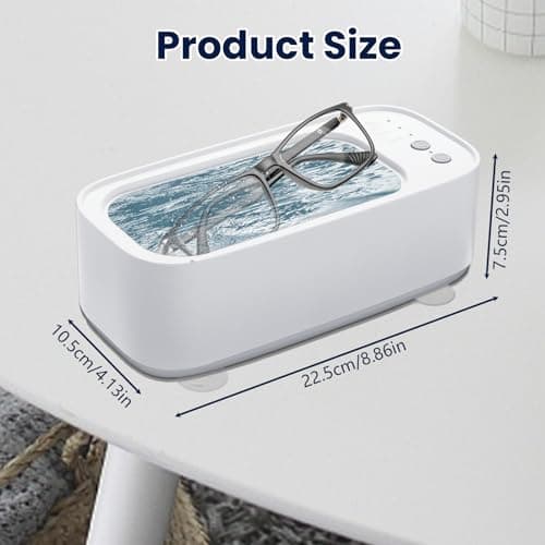 Nettoyeur Ultrasons, 45000hz Ultrasonic Cleaner avec 3 Modes de Nettoyage, 500ml Portable Appareil de Nettoyage pour Bijoux Montres Colliers Dentiers Lunettes