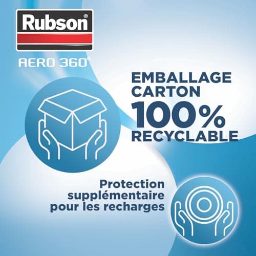 Rubson AERO 360° Recharges en tabs neutres pour absorbeur d'humidité, recharges pour déshumidificateurs ultra absorbantes et anti odeur, 4 x 450 g - Packaging renforcé pour un envoi en toute sécurité
