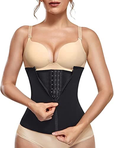 Gaine Amincissante Ventre Plat Femme Corset Minceur Serre Taille Body Sculptant Femme Gainant Ceinture Amincissante, Noir,M