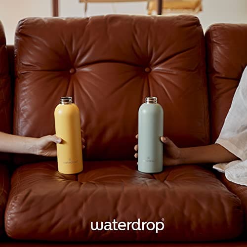 waterdrop® Gourde Isotherme | Bouteille Isotherme 600 ml | Garde le Chaud 12h & le Froid Jusqu’à 24h | Gourde en Inox, Étanche, Réutilisable, Sans BPA