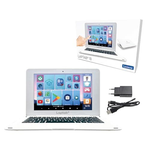 Lexibook, LAPTAB® 10, Ordinateur Portable avec écran Tactile, pour Toute la Famille, Contenu éducatif et ludique, Fonctionne sous AndroidTM, Contrôle Parental, Ultra Fin et léger, LT10FR