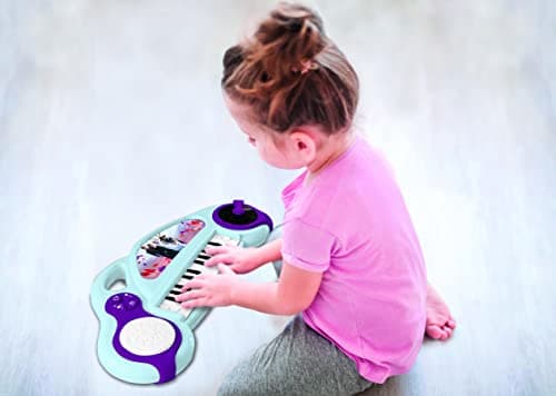 Lexibook Reine des neiges Piano électronique pour Enfants avec Effets Lumineux, Microphone, Batterie, Haut-Parleur intégré, mélodies de démonstration, Lecteur DJ, Mauve, K704FZ, Violet/Bleu