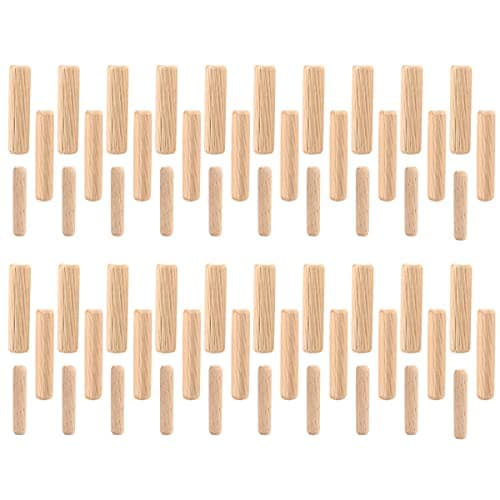 TYPHEERX Lot de 60 chevilles en bois assorties M6 M8 M10 avec nervures pour travaux manuels