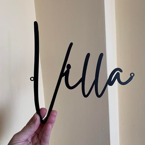 Mots en métal découpés au laser, Plaque en métal pour décoration murale, la maison et la cuisine, Prénom personnalisé mural, Plaque de nom de porte chambre, Lettres porte enfant, fille, garçon, bébé