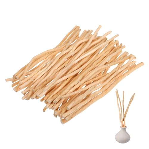 OKUMEYR 50 Pièces Branches Sèches Naturelles Brindilles D'artisanat Fausses Brindilles Branches Artificielles Journaux Bâtons De Popsicle pour L'artisanat Brindille Artificielle Bois