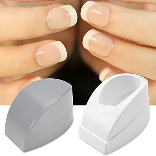 Dip Nail Container, Smile Line Maker, French Manucure Moulding, French Tip Dip Nail Powder Tray, Nail Art Diy Accessoire(gris)