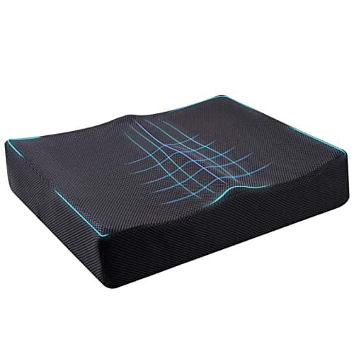 Yuwe Coussin de siège Extra-Large, Coussin en Mousse à mémoire de Forme, Coussin de Bureau, Ergonomique, Coussin de siège pour Voiture, Coussin de soulagement des douleurs sciatiques