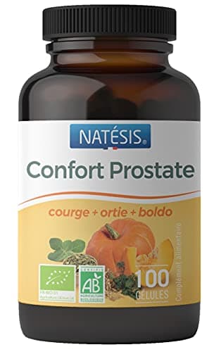 Natésis — Confort Prostate Bio — 100 Gélules — Troubles Urinaires Hommes — Complexe Efficace de Haute Qualité Extraits de Pépin de Courge, Racine d’Ortie et Feuille de Boldo