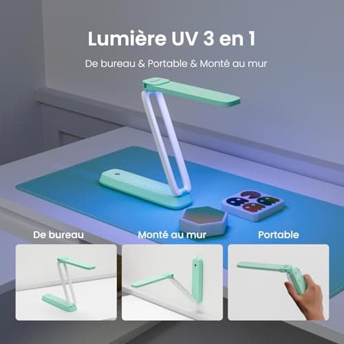 Resiners Lampe UV pliable en résine UV - Accessoire en résine UV - Moules en résine - Fabrication de bijoux - DIY Craft Decor, R-062E