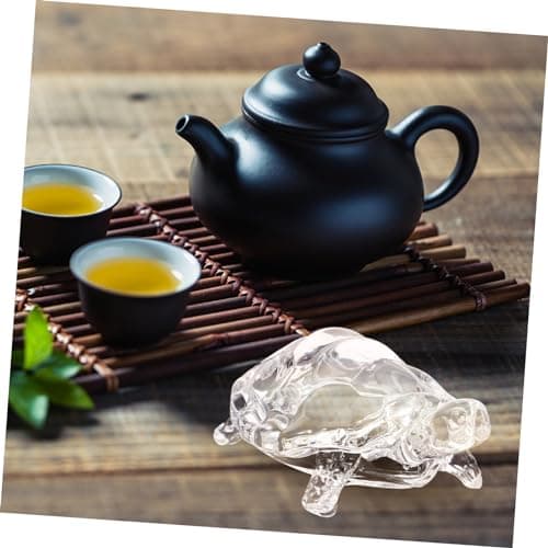 CRAFTHROU 1Pc Tortue Ornement Verre Tortue Figurine Cristal Tortue Parure Fengshui Ornement Verre Tortue Statue Verre Artisanat Tortue Artisanat Parure De Maison Tortue Parure