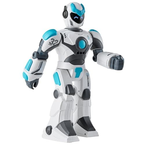 VEVOR Robot Jouet Enfants, 2,4 GHz, Robot RC Intelligent, Télécommande Programmable, Parlant, Chantant, Dansant, Interactif, Gestes, pour Cadeau d'Anniversaire, Noël, Garçons Filles de 6 7 8 10 12 Ans