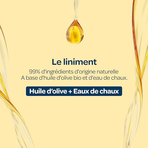 BIOLANE – Liniment oleo calcaire Bébé – Nettoyant sans rinçage – 98% Origine naturelle – Hypoallergénique – Peaux Sensibles - Nettoie et protège le siège de bébé – 700ml – Fabriqué en France