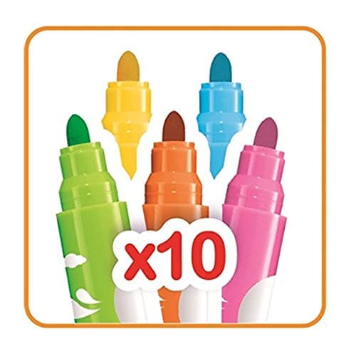 Maped Color'Peps Malette de Coloriage pour Bébé et Enfant dès 1 an – Kit Premier âge avec 10 Feutres Jumbo + 12 Craies de Cire Jumbo + 1 Poster Géant à Colorier