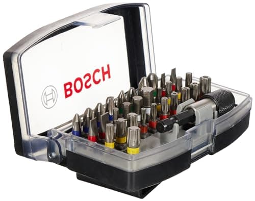 Bosch Professional 32 pièces Coffrets d'embouts de vissage Extra Hard (PH, PZ, T, TH, S, HEX-Bit, Accessoires Perforateurs et Visseuses)