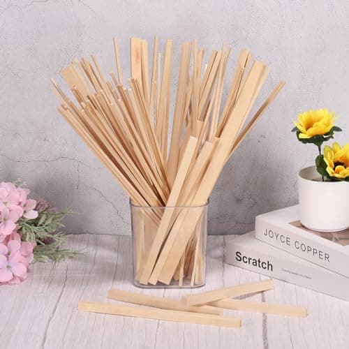 PATIKIL Bâtonnets en Bois de Tige de Bois de 1/4 Pouce, 10 Pièces de 30,5 cm de Long, Bâtonnets Carrés en Bois Non Finis pour L'Artisanat et les Fournitures de Bricolage