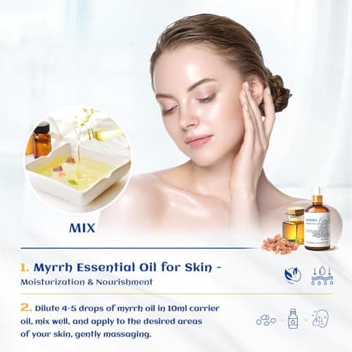 HIQILI Huile Essentielle Myrrhe 100ML, 100% Pure et Naturelle, pour Diffuseur