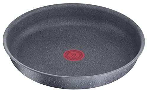 Tefal Ingenio Poêle 28 cm, Induction, Revêtement antiadhésif, Empilable, Compatible lave-vaisselle, Fabriqué en France, Natural Force L3960602, Noir, Anti-adhésif