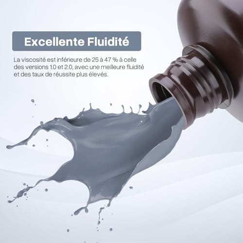 ELEGOO Résine ABS-Like 3.0 pour Impression 3D Imprimante 3D LCD MSLA DLP UV 405nm Résine Photopolymère, Haute Précision, Résistance et Ténacité Améliorées, Noir 1000G