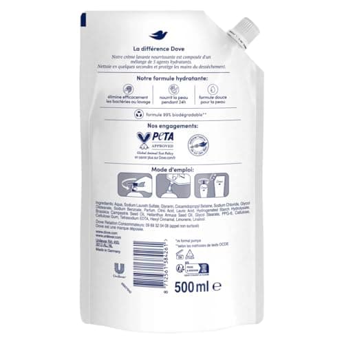 Dove Savon Liquide Mains Nutrition Intense Recharge 500ml