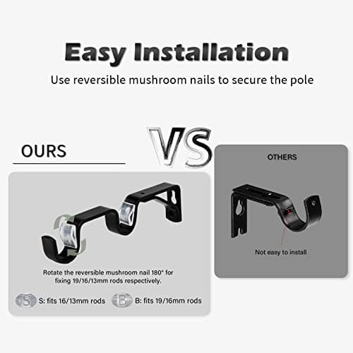 Eson Casa Tringle à rideaux double extensible de 70 à 120 cm de diamètre avec embouts décoratifs pour rideaux à œillets, tringle de fenêtre réglable pour salon, noir