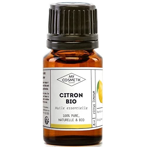 MY COSMETIK - Huile Essentielle de Citron BIO AB - Issue de l'agriculture Biologique - Chémotypées HEBBD/HECT - 100% pure et naturelle - Certifié ECOCERT - Fabriqué en France - 30 ml