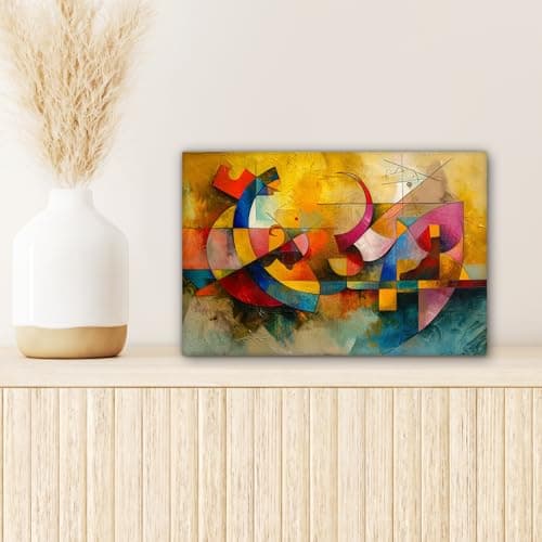 MuchoWow© Impression sur Toile Decoration Murale Peinture 30x20 cm Tableaux Decoratifs Muraux Décoration Chambre Art - Abstrait - Moderne