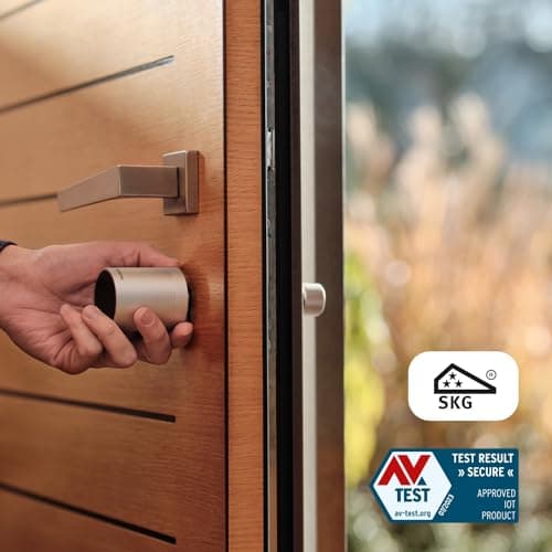 Netatmo Doorlock, Serrure et Clés Intelligentes, Accès par Smartphone ou Clé NFC sécurisée, Partage d’accès avec vos invités, Cylindre européen universel connecté EN15684, Bluetooth BLE chiffré,NDL-EC