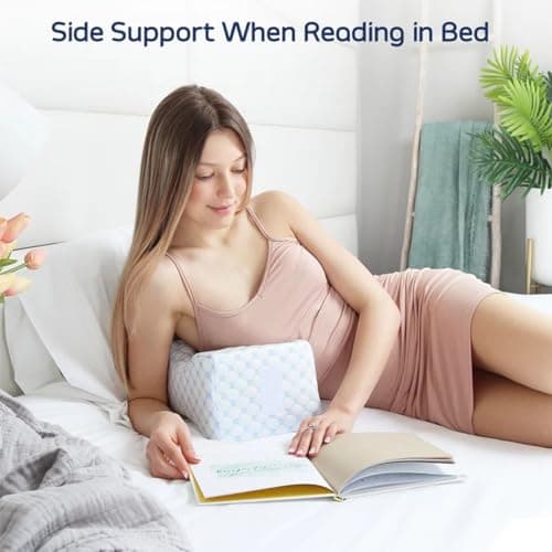 Ecosafeter Oreiller de Jambe Ergonomique avec Mousse à Mémoire de Forme pour Dormir pour Dormeurs Latéraux, Soulagement de la Sciatique, Douleur aux Jambes