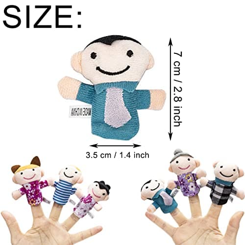 10 Pièces Marionnette à Doigt, Finger Marionnettes, Bébé Histoire Temps Marionnettes, Marionnettes à Doigts Animaux, Props Finger Marionnettes, pour Spectacles, Fournitures Fêtes d'anniversaire (B)