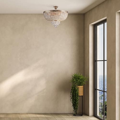 MAYTONI DECORATIVE LIGHTING Lustre Plafonnier en Cristal Brillant Chic Empire 6 Lumières, ecxl. E27, 60W, 220v