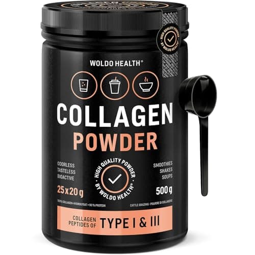 Poudre de collagène de pâturage avec peptides de type 1 & 3 - Collagène bioactif au goût neutre