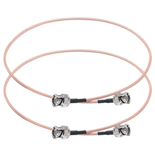 TUOLNK Câble BNC RG316 BNC mâle à BNC mâle, câble d'extension d'antenne coaxiale pour CCTV/caméra/DVR, câble coaxial BNC 50 Ohm 1.64ft 2PCS