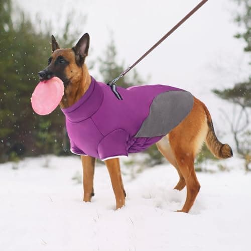 Oslueidy Manteaux d'hiver pour Chiens, Vestes Chauds pour Chiens, Gilet Chiot, Vêtements Coupe-Vent réfléchissants zippés pour Chiens de Petite, Moyenne et Grande Taille (Violet, S)