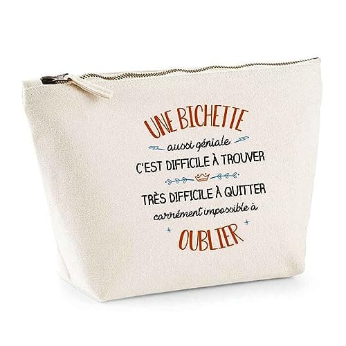 Trousse Une Bichette Aussi géniale | Pochette Toilette Maquillage Idée Sac Cadeau