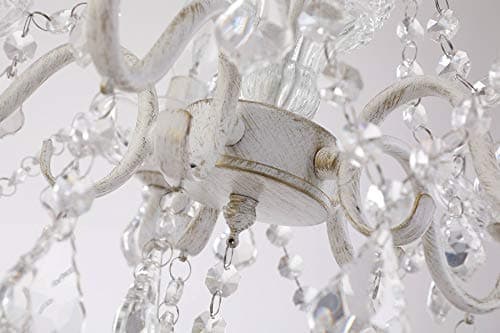 Lustre en cristal Saint Mossi 5 bras/lumières E14 Lampe base rouille artisanale vintage lustre salon lustre chambre Largeur 43cm Hauteur 40cm