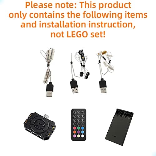 GEAMENT Jeu De Lumières (Télécommande) Compatible avec Lego Winter Village Collections Santa's Visit - Kit D'éclairage LED pour Creator 10293 (Modèle de Bloc Non Inclus)