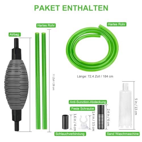 boxtech Aquarium Changer l'eau, Kit de Nettoyage pour Gravier d'aquarium avec Siphon pour Changer l'eau et Nettoyer Le Sable