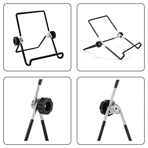 Décorative Photo Cadre Support Présentoirs Noir Photo Chevalet Tablette Pliable Réglable Chevalet Fer Supports de Présentation Présentoir de Support de Plaque de fer en Métal Noir pour Photo,Vaisselle