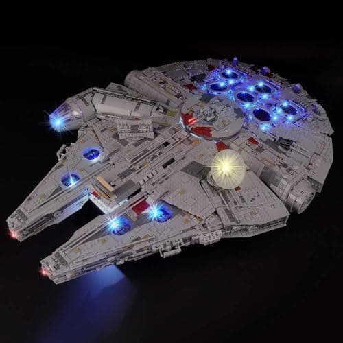BRIKSMAX Kit de LED pour Lego Star Wars Millenium Falcon, Compatible avec la Maquette Lego 75192, La Maquette de Construction n'est Pas Incluse
