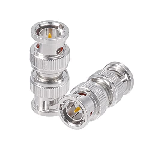 Superbat Connecteur BNC 75Ohm BNC Male à Male Barillet Adaptateur Coaxial RF à Faible Perte Support HD-SDI/3G-SDI/4K/8K pour Moniteur Caméra de Sécurité DVR Enregistreur(2 Pièces)