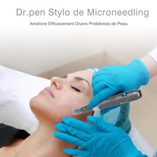 M8 Microneedling Pen - Réglable Dermapen Microneedling, Appareil Électrique Professionnel de Microneedling pour le Visage, le Corps et la Croissance des Cheveux/Barbe avec 8 Cartouches