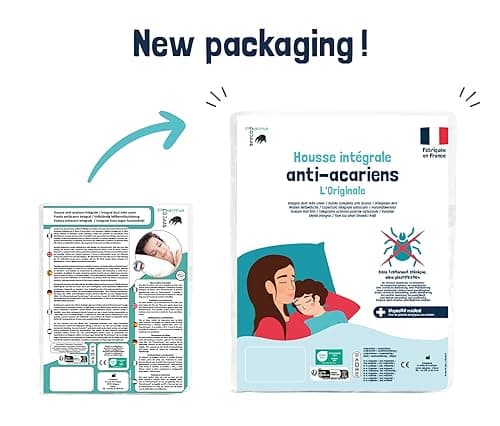 Pharma-Housse - Housse Anti-acariens intégrale pour Oreiller - Dispositif médical - Garantie 10 Ans - Housse barrière sans Traitement ni plastification - Fabriquée en France