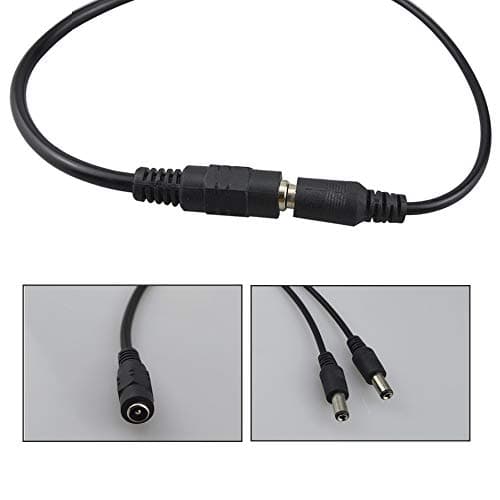 FULARR® 5Pcs Premium DC Power Splitter Cable, 1 Femelle à 2 Mâle CCTV Diviseur Câble, 5.5 X 2.1mm DC Alimentation Répartiteur Câble, DC Séparateur Câble Adaptateur pour CCTV Caméra LED Strip