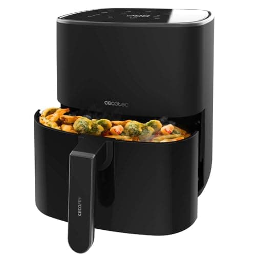 Cecotec Friteuse Sans Huile Cecofry Fantastik 5500. AirFryer de 5,5 L,1500W, PerfectCook, 9 Modes de Cuisson, Tactile, Réglable 80-200oC, Cuisson 60 min, Protection contre la Surchauffe.