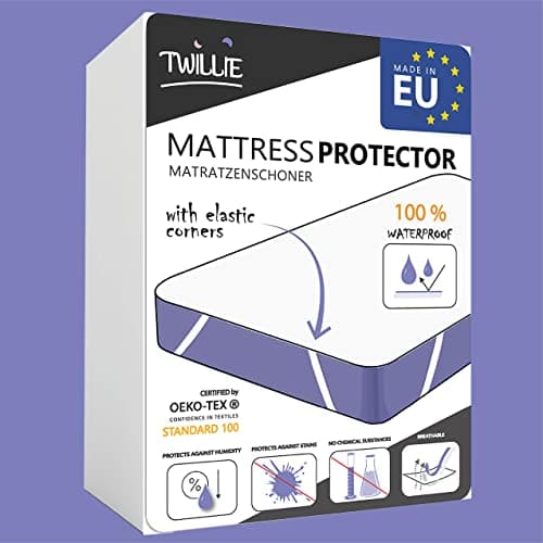 Twillie – Protège-Matelas 80 x 200 Imperméable avec 4 Bandes Élastiques – Certifié Oeko Tex® - Ultra Fin, Ultra Résistant, Ultra Doux – Alèse 100% Jersey - Respirant et Absorbant, Fabriqué en Europe